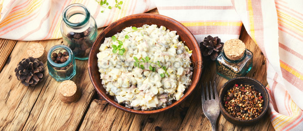 Similar – Image, Stock Photo Salad with chickpeas salad