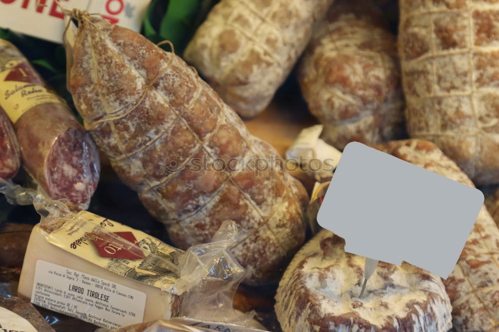 Similar – Image, Stock Photo south tyrolean salami weekly market