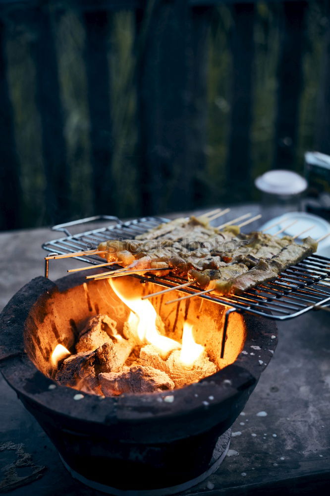 Similar – Image, Stock Photo fire in the earth Food