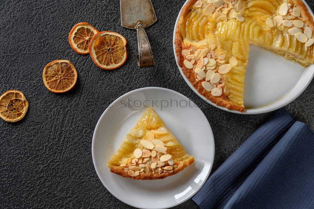 Similar – Image, Stock Photo Peaches with cheese and honey in a baking tin