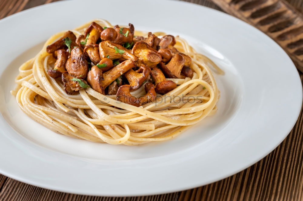 Similar – Spaghetti Bolognese in plate with fork