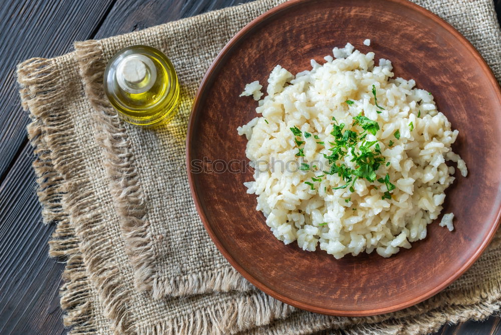 Similar – Image, Stock Photo Risotto with a pumpkin and bacon