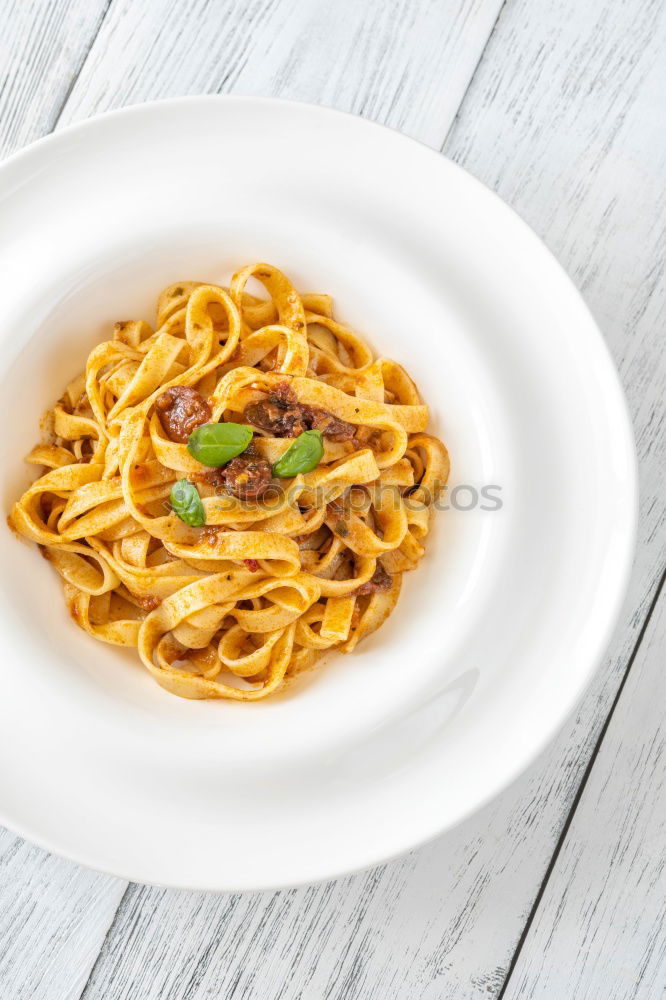 Similar – Lunch plate with spaghetti Bolognese