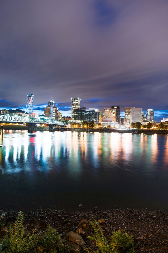 View over the Elbe to the Elbphilharmonie, skyline with ships and buildings at the waterfront