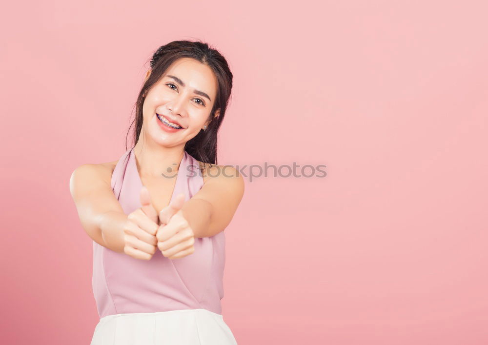 Similar – Delighted woman with eyes closed