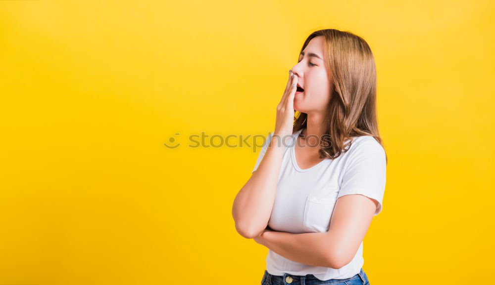 Similar – Image, Stock Photo Blonde woman with yellow woollen sweater