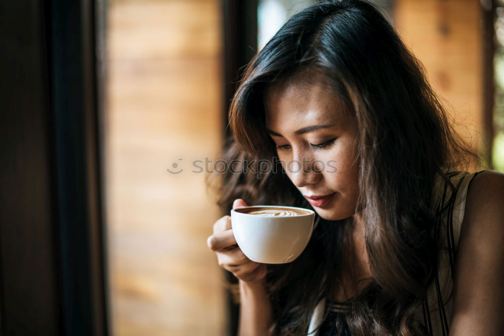 Similar – Image, Stock Photo Woman in bra drinking coffee