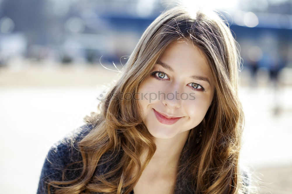 Similar – Image, Stock Photo Beautiful young businesswoman looking at camera.