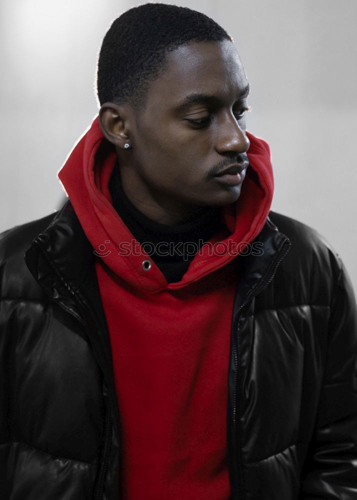 Similar – Image, Stock Photo Fashion young man posing with a trendy outfit in the street.