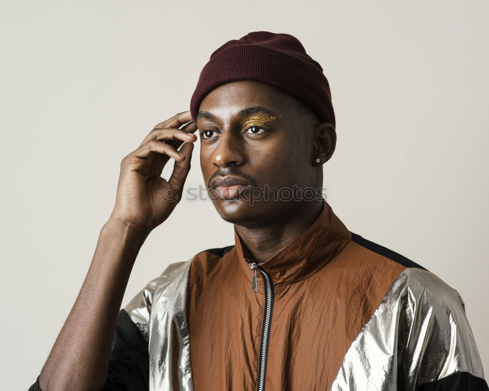 Similar – Image, Stock Photo Fashion young man posing with a trendy outfit in the street.