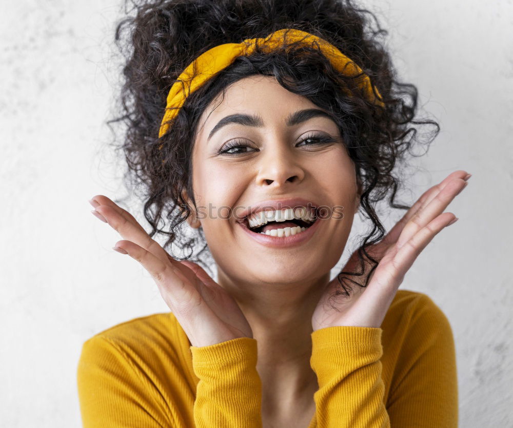 Similar – Young happy woman eating ice creams