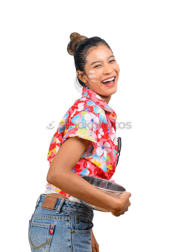 Similar – Young African tourist woman with black curly hairstyle