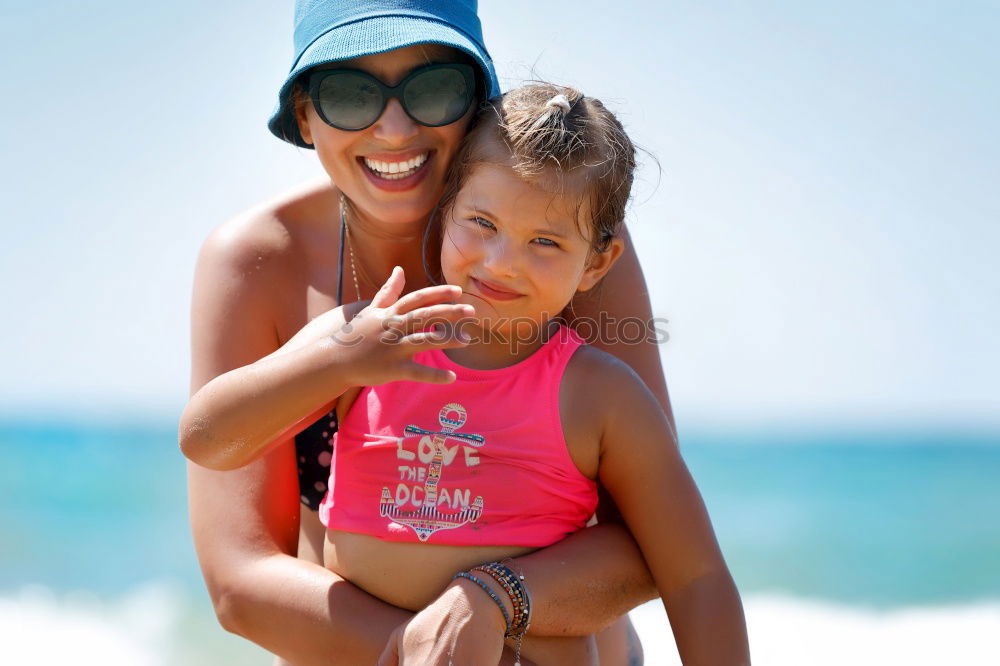 Image, Stock Photo Mother and son together outdoors at summer