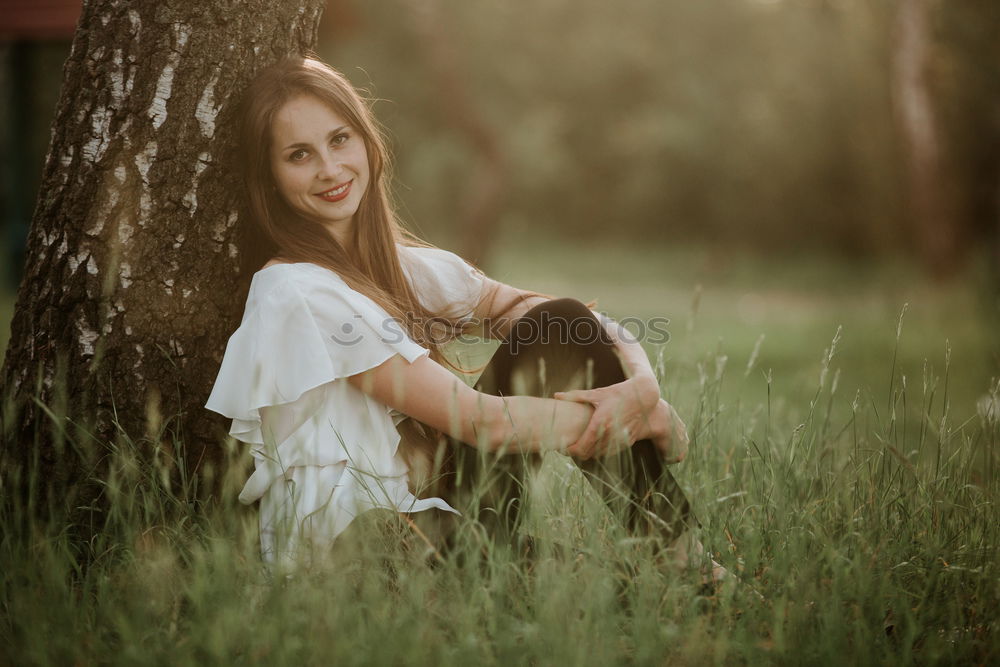 Similar – Image, Stock Photo Sylvia III Young woman