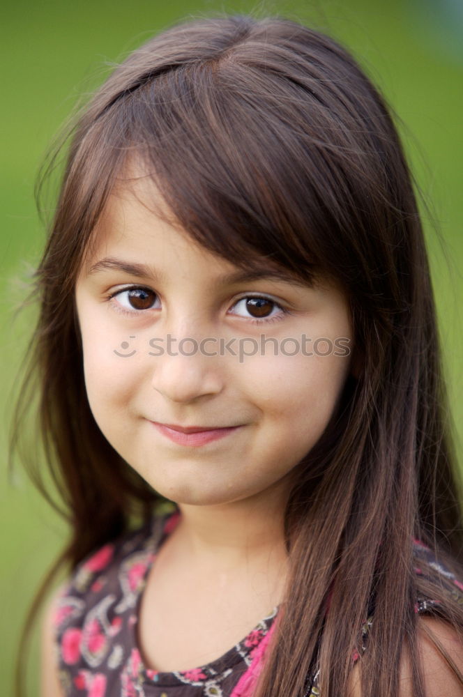 Similar – Portrait of cute little girl smiling