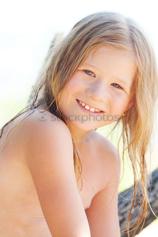 Similar – Image, Stock Photo Charming girl posing with hat