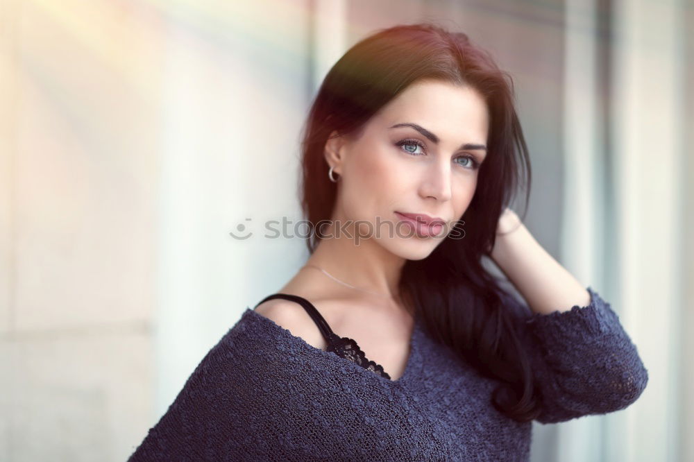 Similar – Image, Stock Photo Young woman wearing casual clothes smiling in urban background