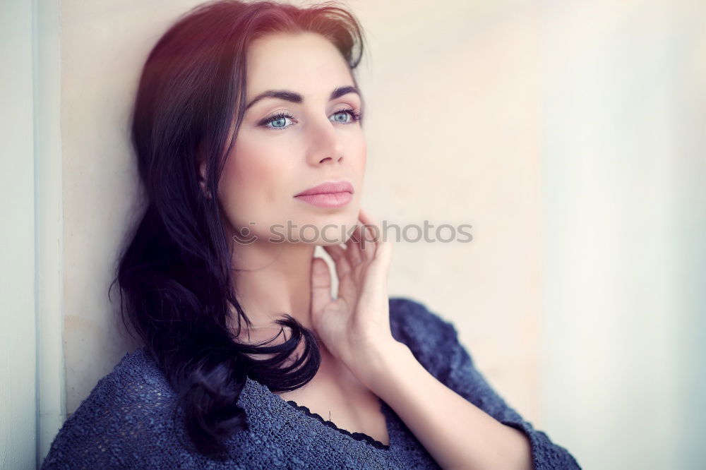 Similar – Image, Stock Photo Beautiful young woman in urban background