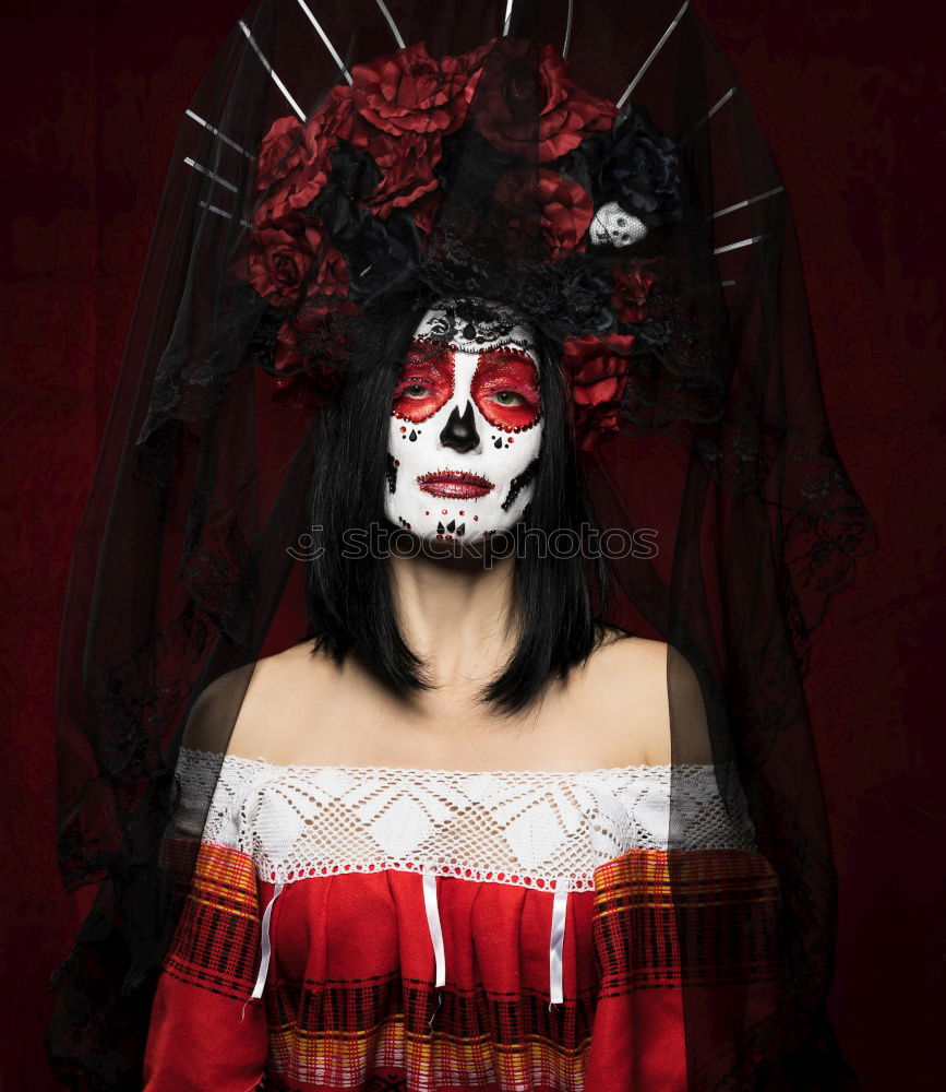 Image, Stock Photo young woman in halloween costume