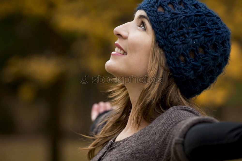 Similar – Image, Stock Photo Laughing woman with camera