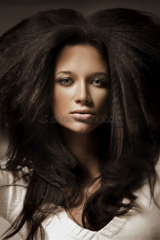 Similar – Black woman with autumn leaf in her hand.