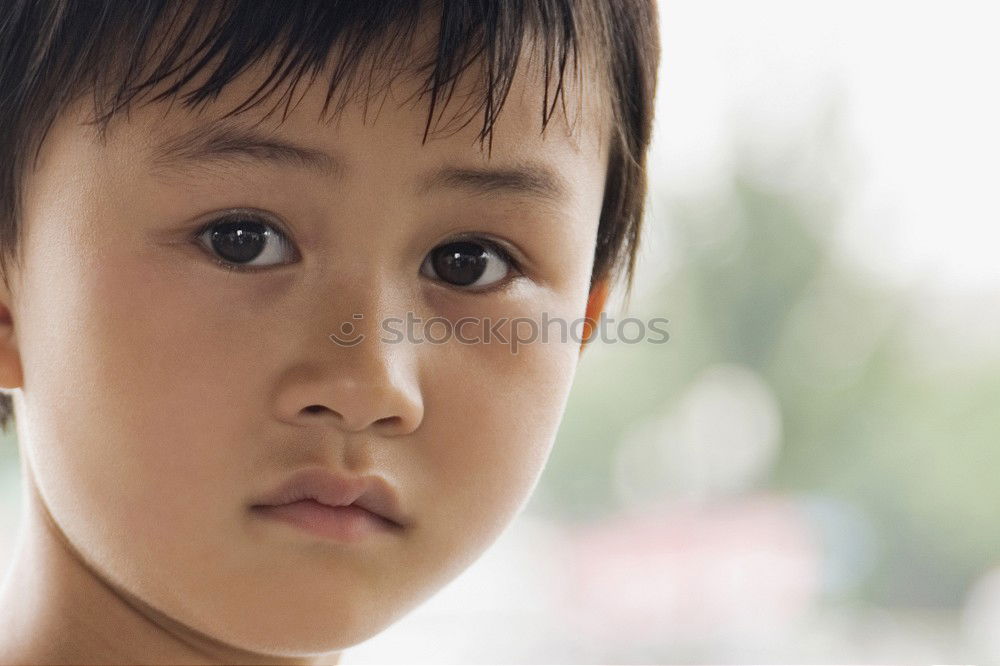 Similar – Image, Stock Photo Young face with old eyes