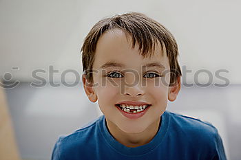 Similar – close up portrait of cute happy child boy