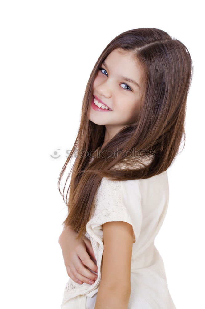 Similar – Image, Stock Photo Portrait of a beautiful young woman smiling