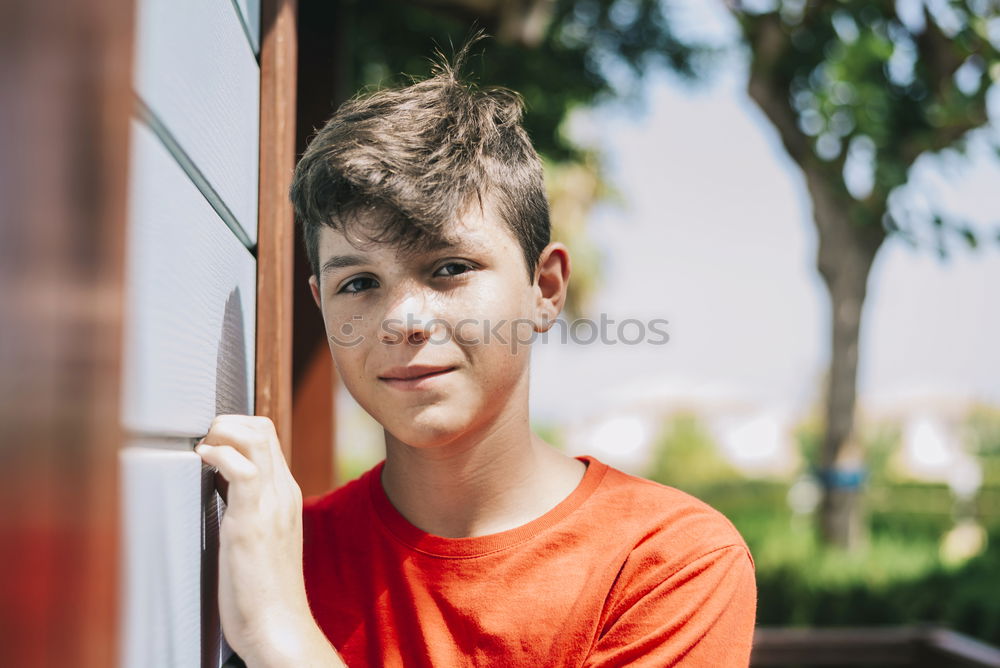 Similar – close up portrait of cute happy child boy