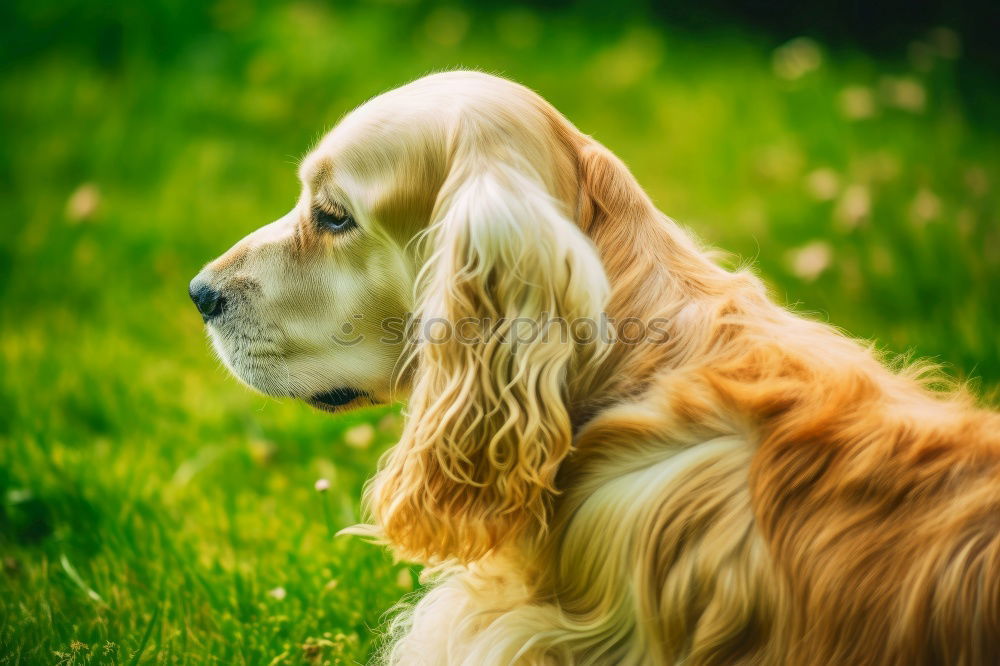 Similar – Image, Stock Photo Blonde in the green.