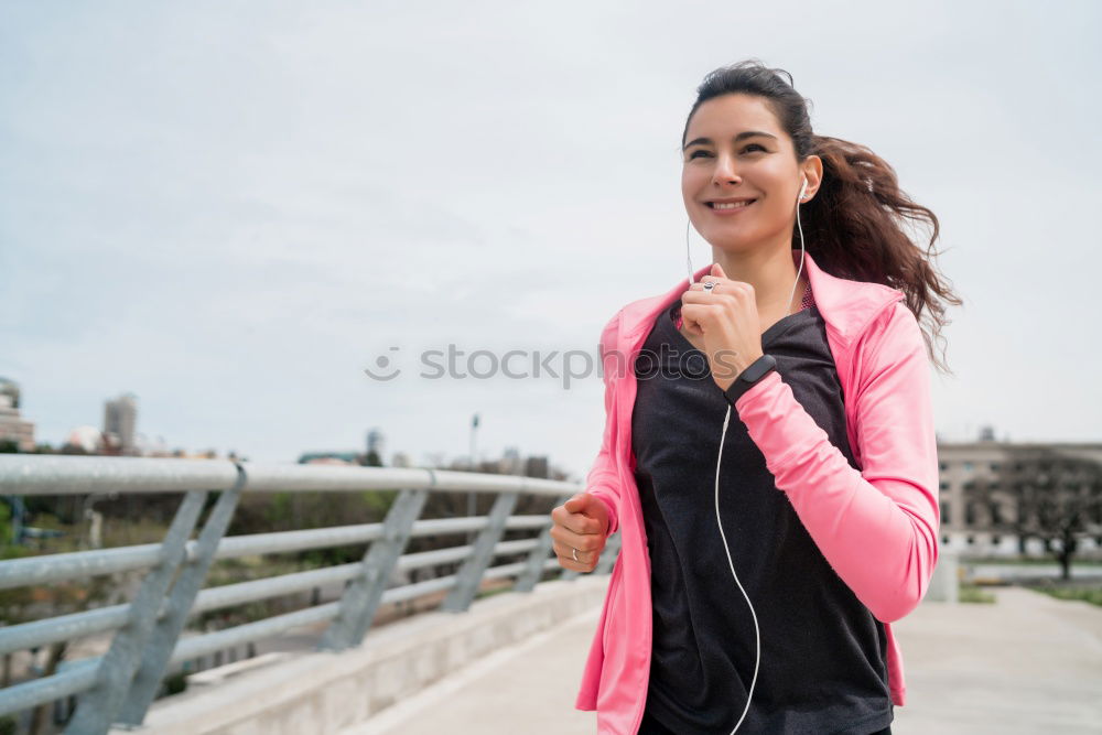 Image, Stock Photo feamle runner portrait