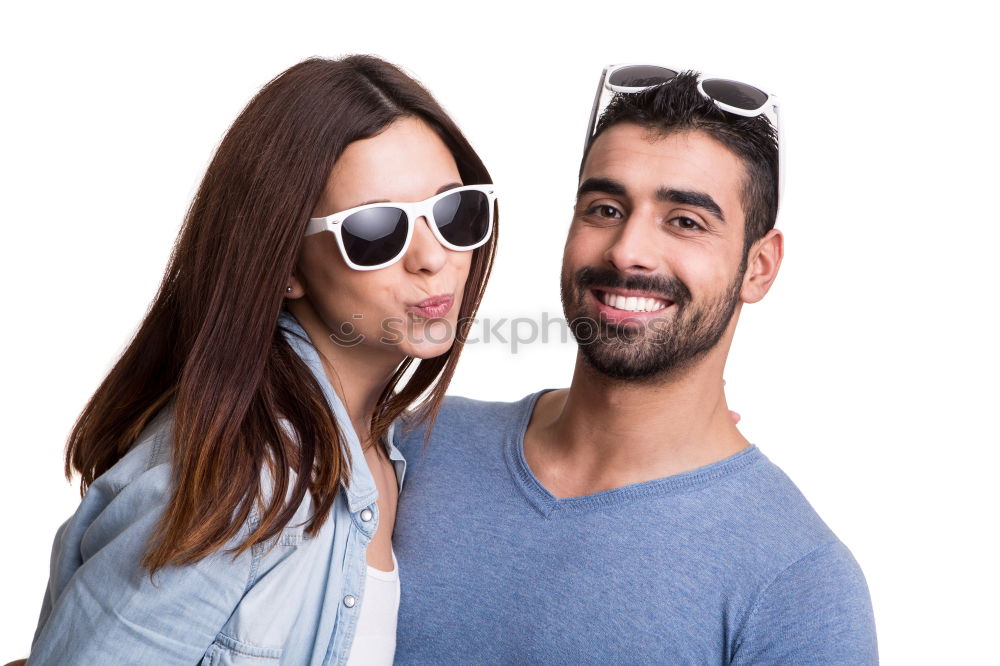 Similar – Image, Stock Photo Young couple having fun on the street