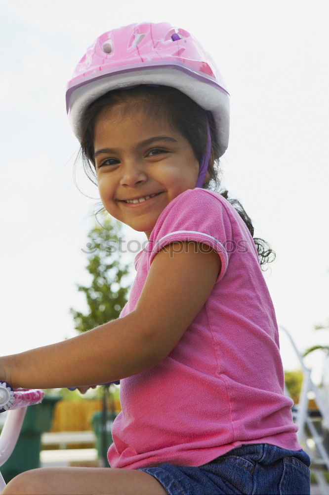 Image, Stock Photo Helmet kid Happy Child