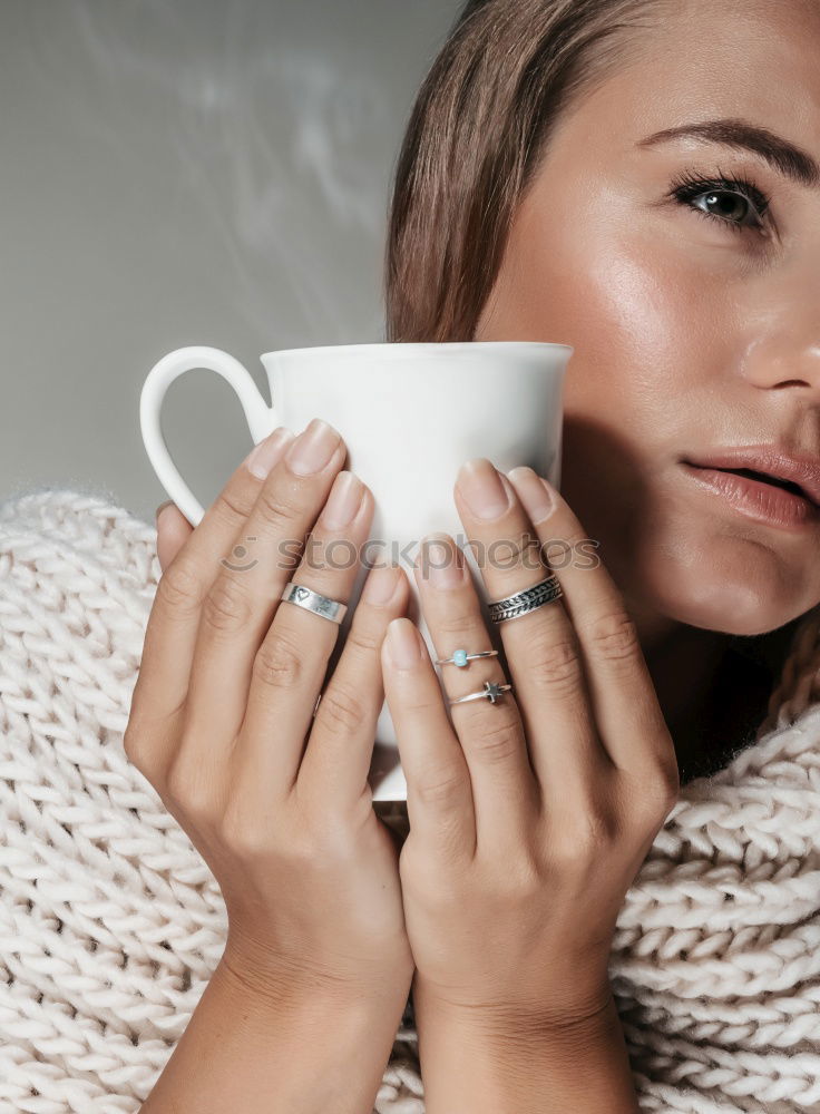 Similar – Image, Stock Photo Pretty woman with instant camera