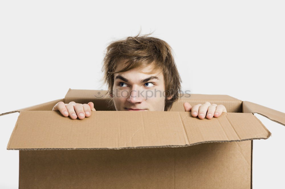 Similar – Moving boxes, Woman with boxes