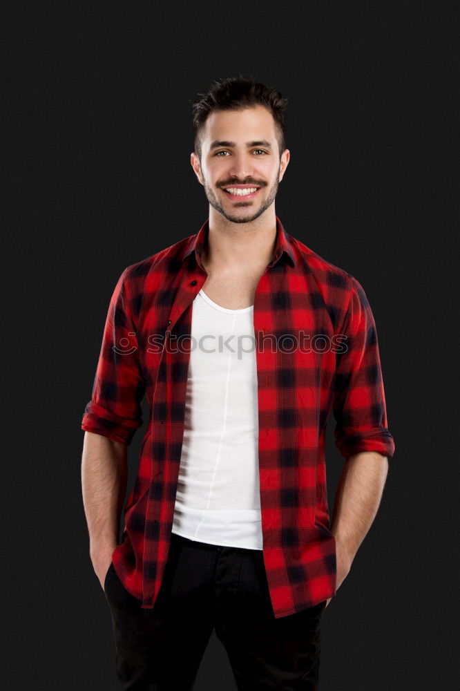 Similar – Image, Stock Photo Young handsome bearded hipster