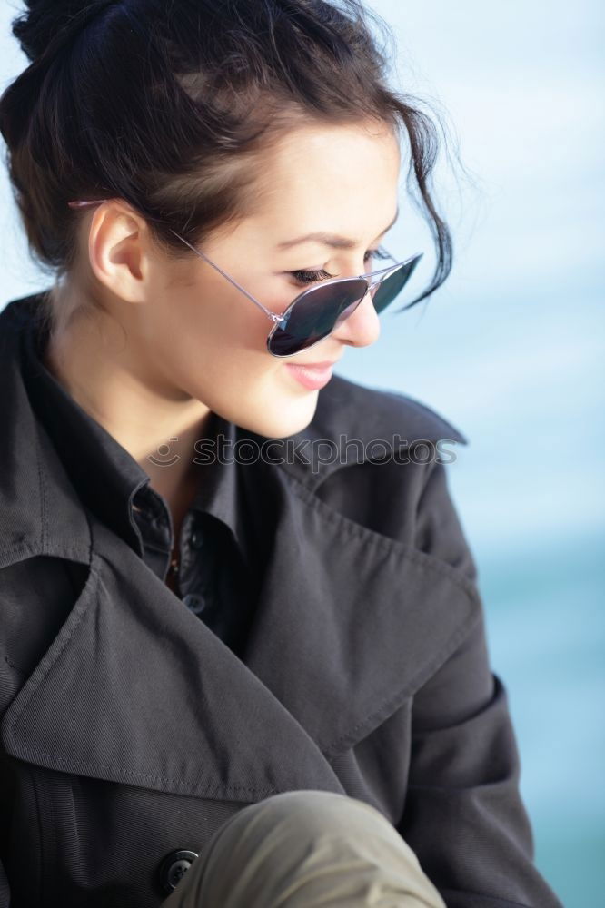 Image, Stock Photo Beautiful young woman wearing winter clothes