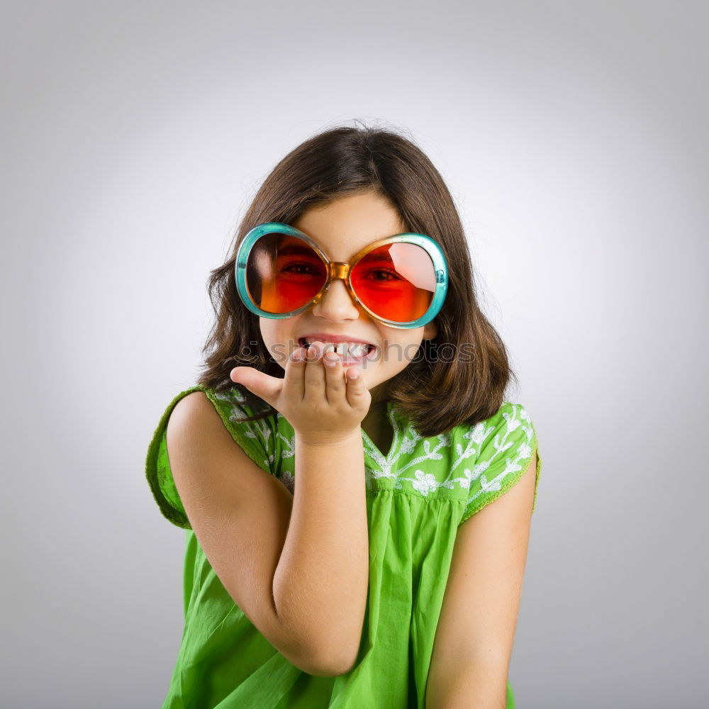 Similar – Image, Stock Photo baby with hat and sunglasses