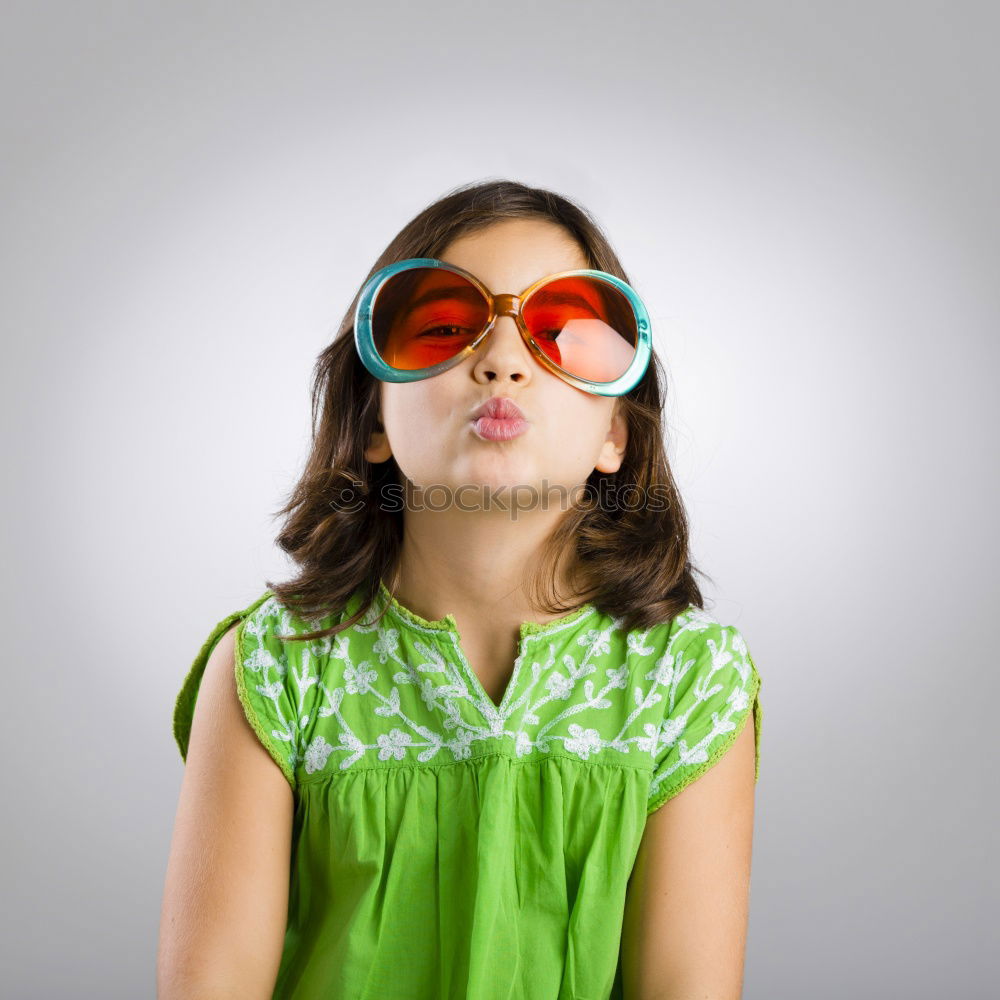 Similar – Image, Stock Photo baby with hat and sunglasses