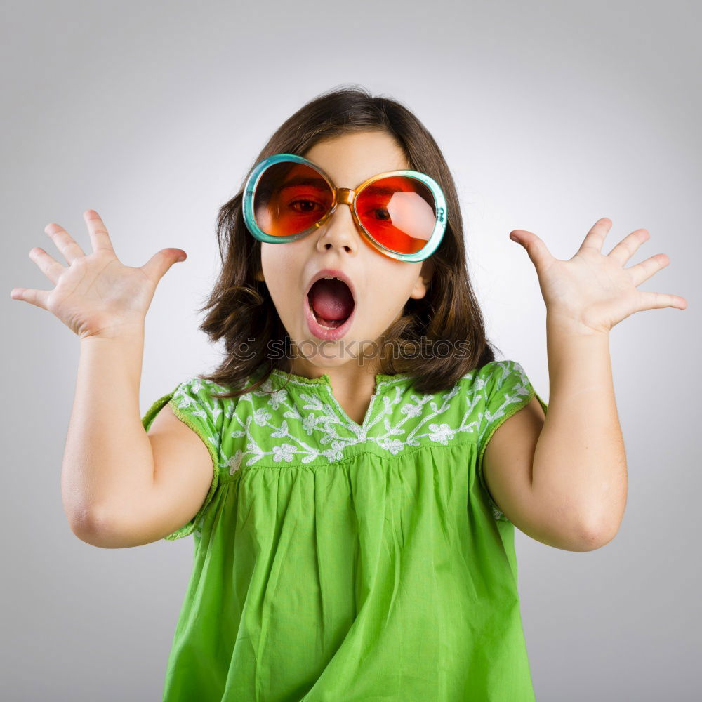 Similar – baby with hat and sunglasses