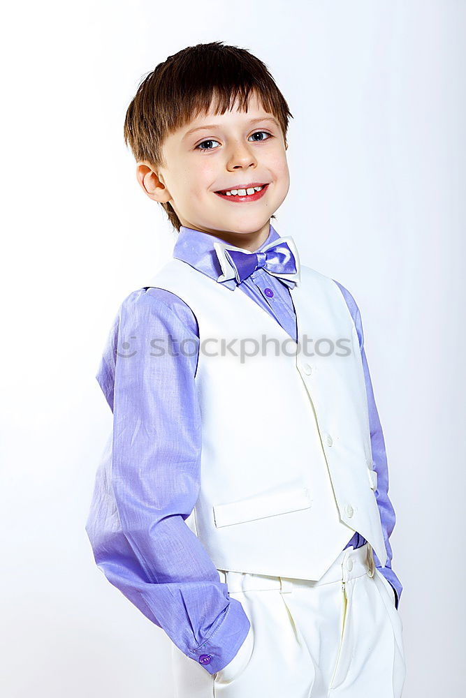 Similar – Funny boy with fake mustache and tie