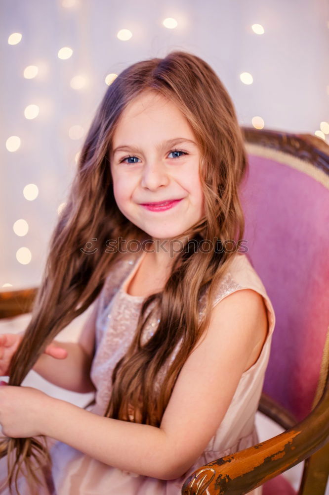 Similar – Image, Stock Photo Charming girl posing with hat