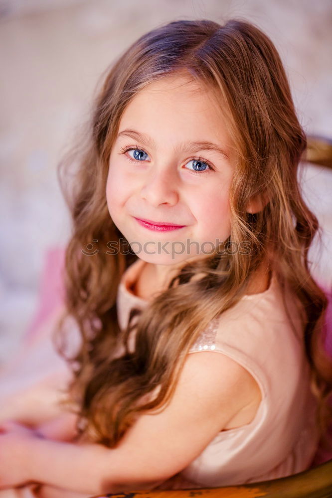 Similar – Image, Stock Photo Charming girl posing with hat