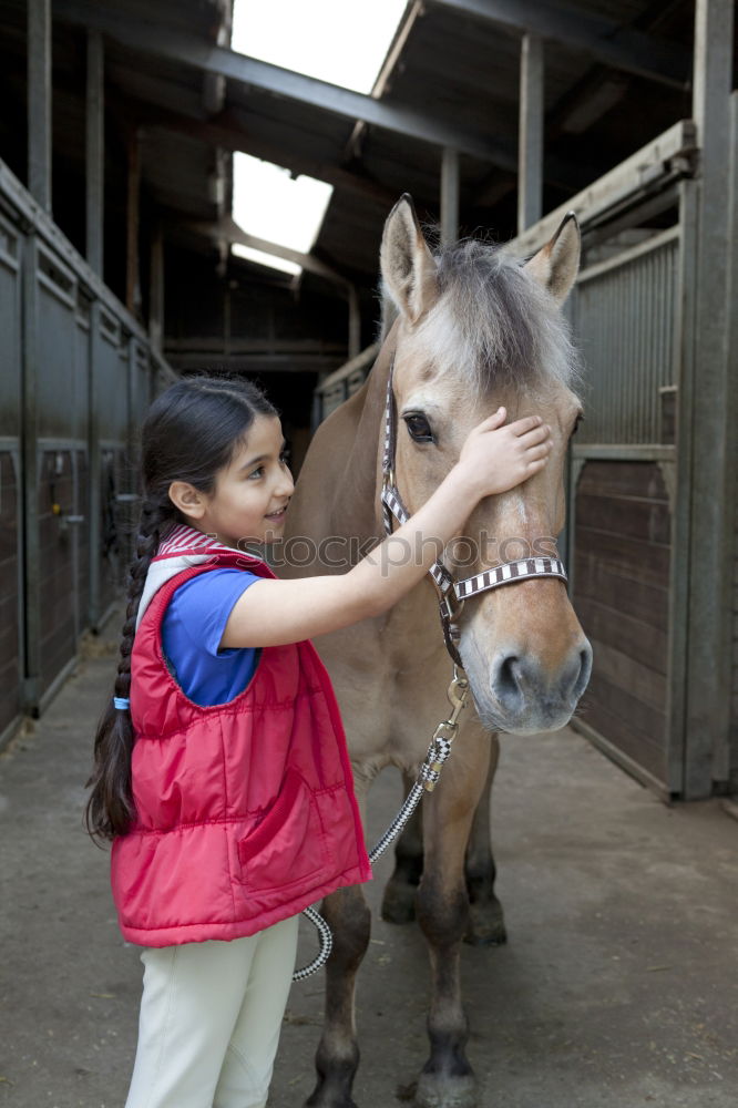 Similar – Image, Stock Photo Kid with animal Lifestyle