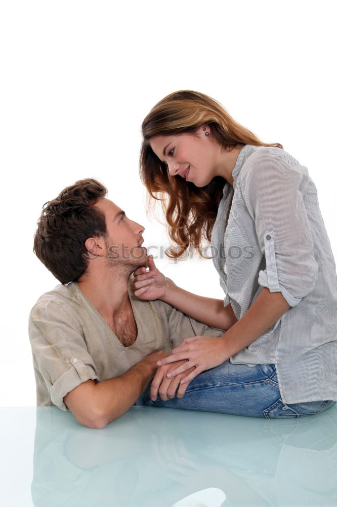 Similar – Image, Stock Photo Teenagers sitting by the map in classroom