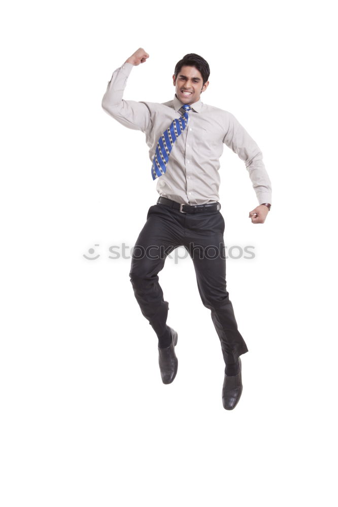 Similar – Image, Stock Photo Young black man wearing casual clothes jumping outdoors