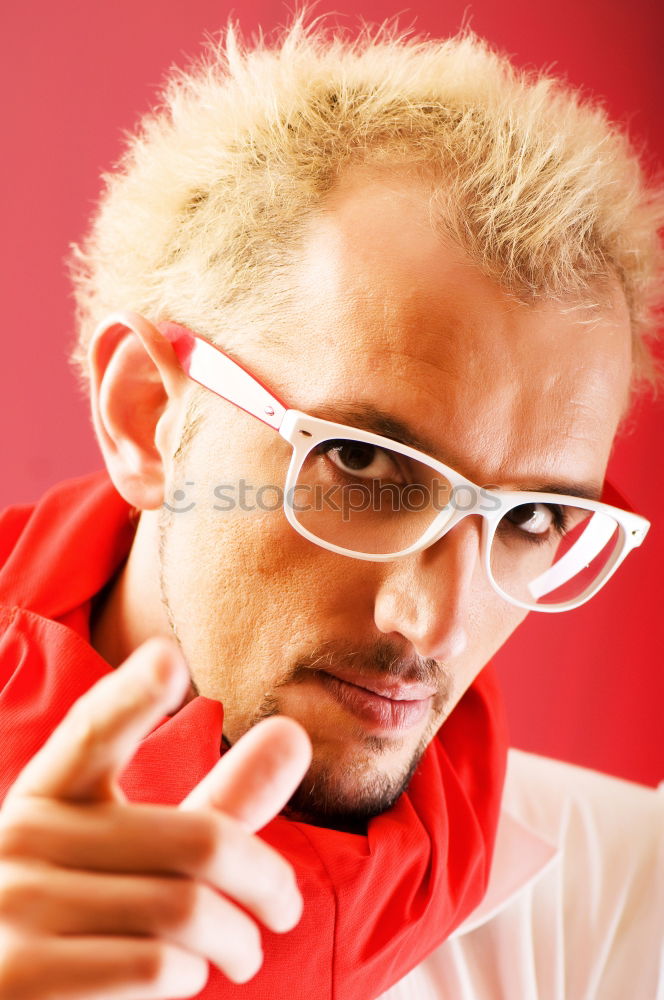 Elegant male model in eyeglasses