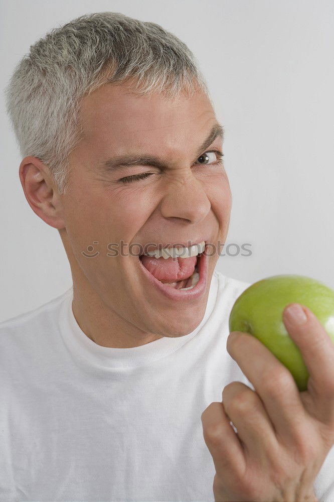 Similar – Foto Bild Apfel mit Biss saftig süß