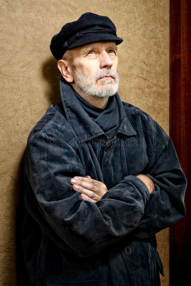 Image, Stock Photo Portrait of a Man with Beard and a Cap