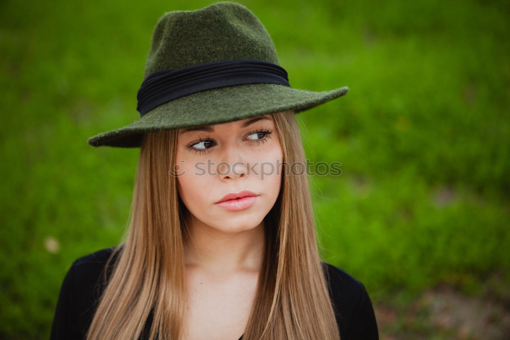 Similar – Image, Stock Photo Pretty brunette woman